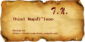 Thiel Napóleon névjegykártya